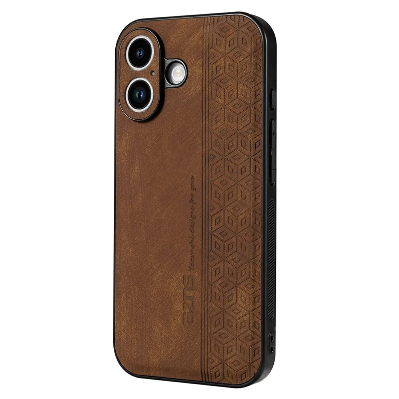 AZNS Für iPhone 17 Schutzhülle Schützende PU-Leder-Abdeckung TPU-Telefongehäuse - Braun