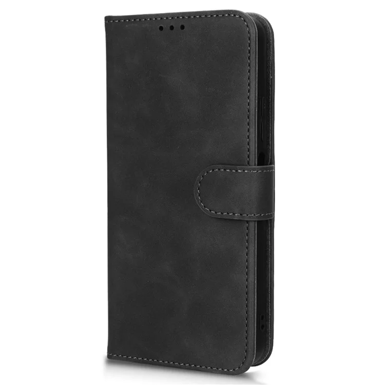 Couvercle du Téléphone Pour Les Chocs Pour Realme C33 2023 4G / C33 4G Étauche de Pepellet de Cuir PU PU PU Avec Support Pliable - Noir