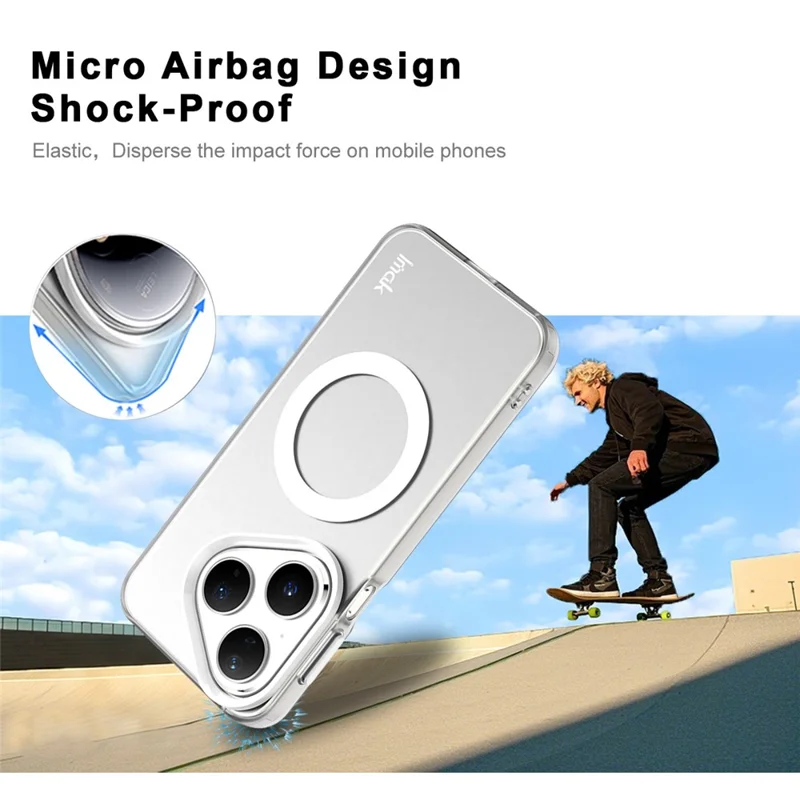 IMAK For Huawei Pura 80 Magnetic Case PC + TPU Protective Phone Back Cover - White