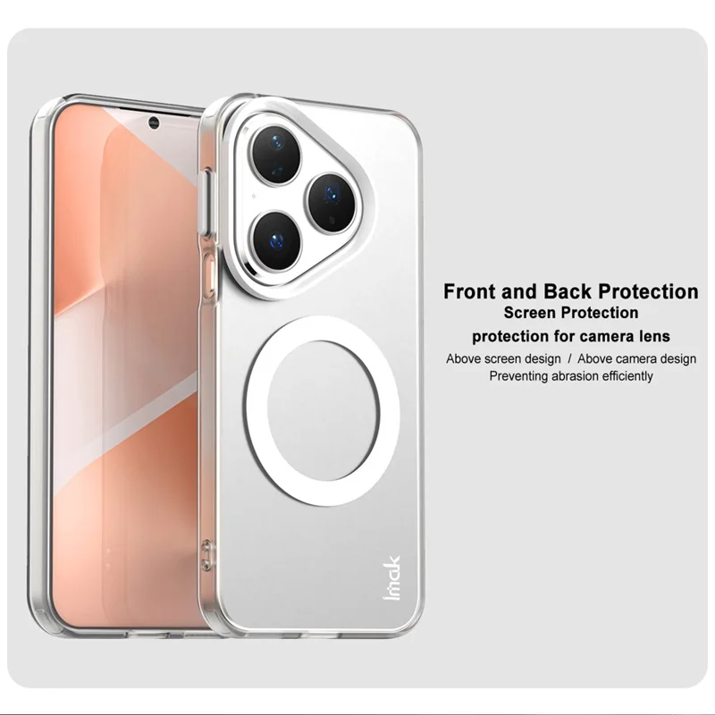 IMAK For Huawei Pura 80 Magnetic Case PC + TPU Protective Phone Back Cover - White