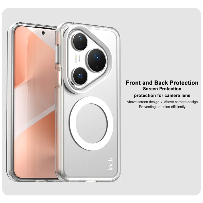 IMAK For Huawei Pura 80 Pro / Pura 80 Pro+ Magnetic Case PC + TPU Protective Phone Back Cover - White