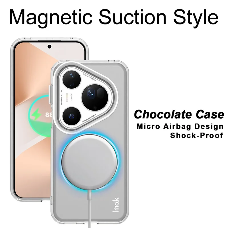 IMAK For Huawei Pura 80 Ultra Magnetic Case PC + TPU Protective Phone Back Cover - White