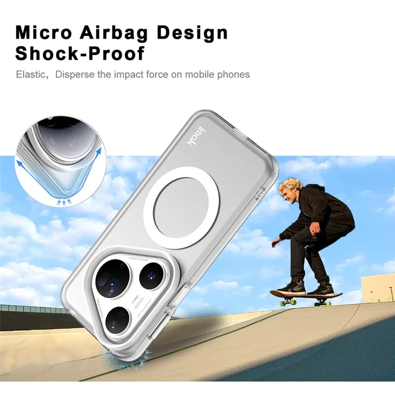 IMAK For Huawei Pura 80 Ultra Magnetic Case PC + TPU Protective Phone Back Cover - White