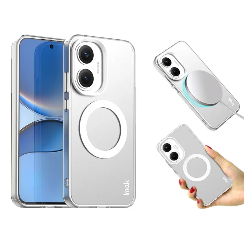 IMAK For Xiaomi Redmi Turbo 4 Pro 5G / Poco F7 5G Magnetic Case PC + TPU Protective Phone Back Cover - White