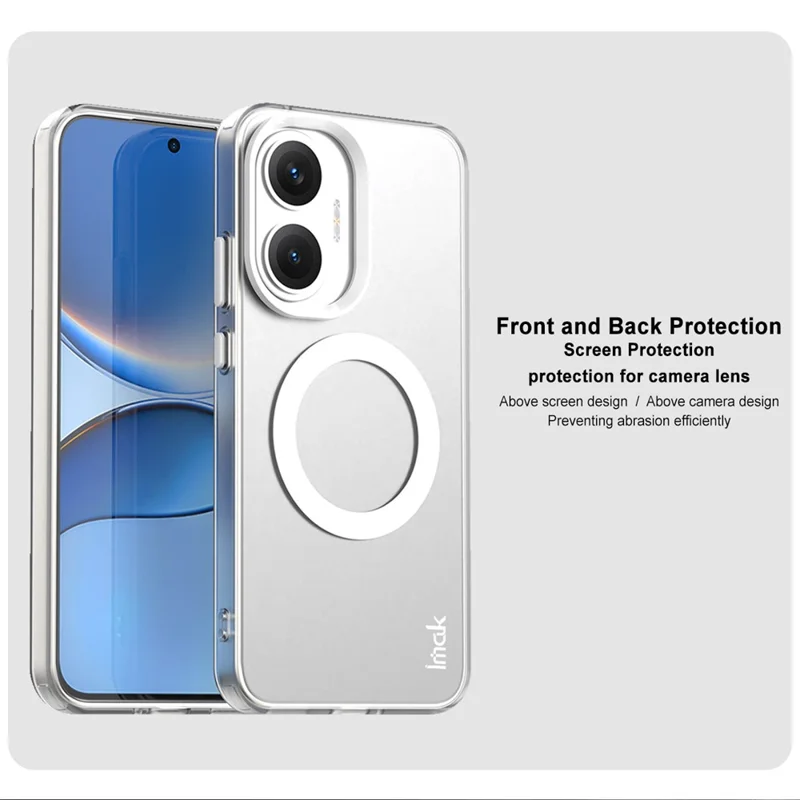 IMAK For Xiaomi Redmi Turbo 4 Pro 5G / Poco F7 5G Magnetic Case PC + TPU Protective Phone Back Cover - White