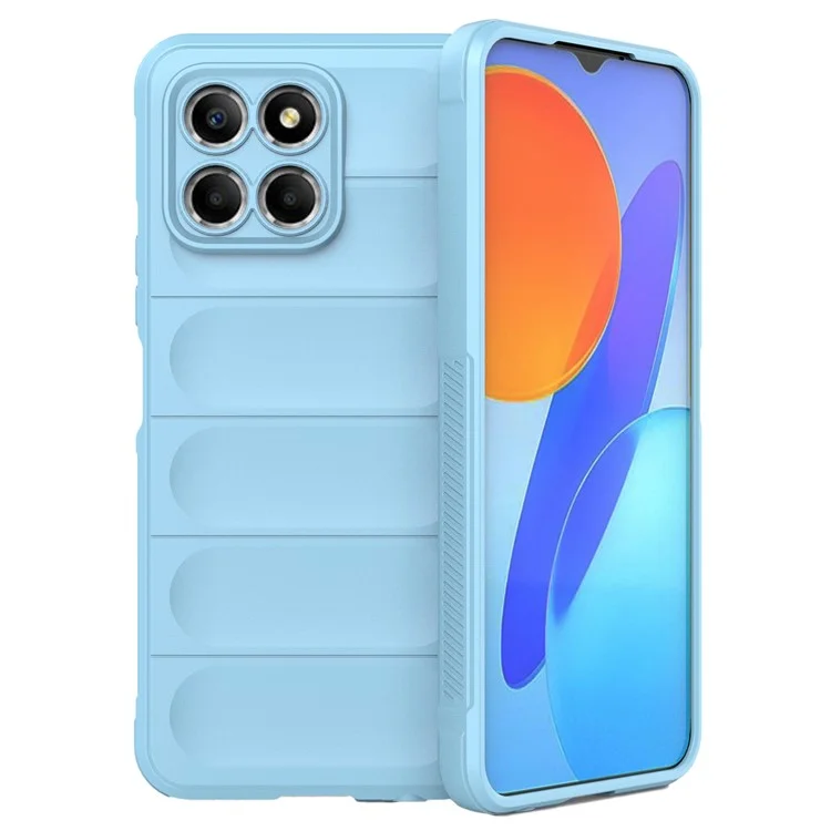 For Honor X8 5G Flexible TPU Handyschutzhülle mit Fallschutz - Baby Blue