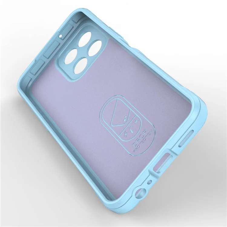 For Honor X8 5G Flexible TPU Handyschutzhülle mit Fallschutz - Baby Blue