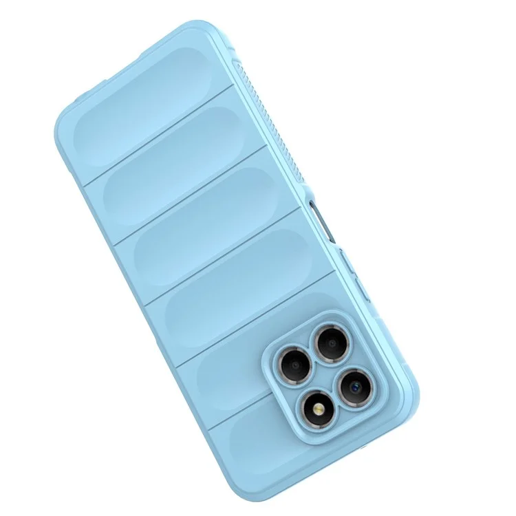 For Honor X8 5G Flexible TPU Handyschutzhülle mit Fallschutz - Baby Blue