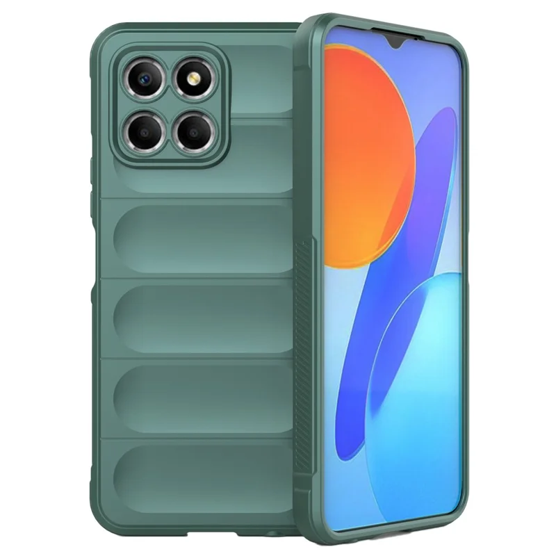 For Honor X8 5G Flexible TPU Mobile Phone Back Cover Drop Protection Phone Protective Case - Green