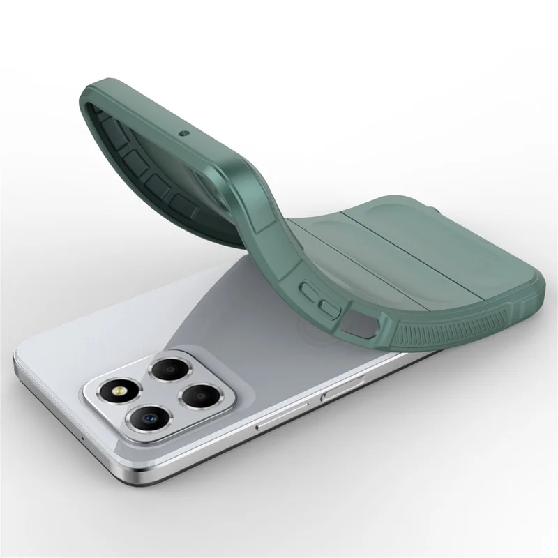 For Honor X8 5G Flexible TPU Mobile Phone Back Cover Drop Protection Phone Protective Case - Green