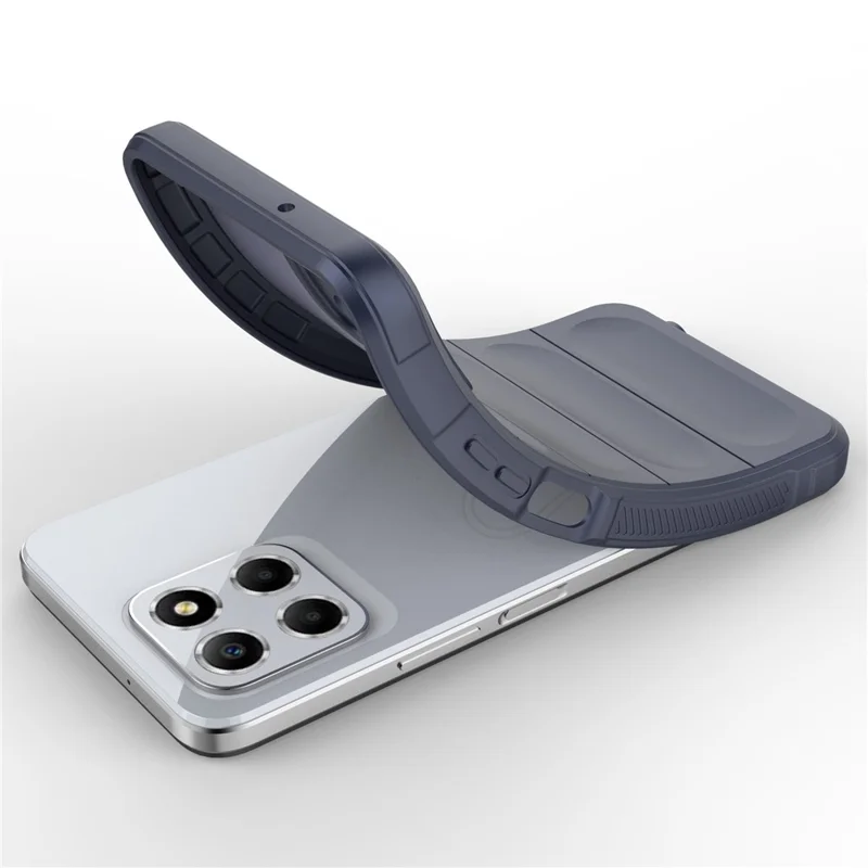 For Honor X8 5G Flexible TPU Mobile Phone Back Cover Drop Protection Phone Protective Case - Dark Blue