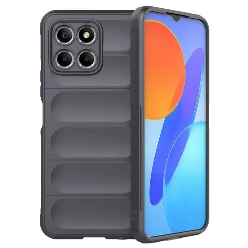 For Honor X8 5G Flexible TPU Mobile Phone Back Cover Drop Protection Phone Protective Case - Dark Grey
