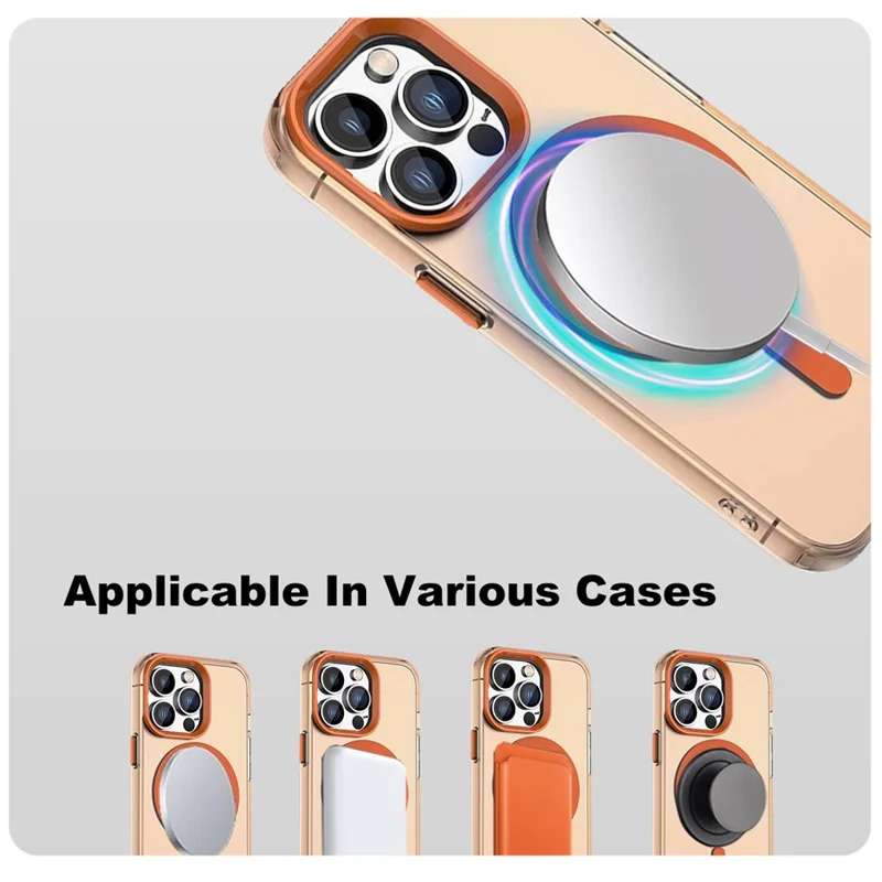 IMAK For iPhone 14 Pro Max Case Compatible with MagSafe Candy Color Anti Drop TPU + PET Back Cover - Orange