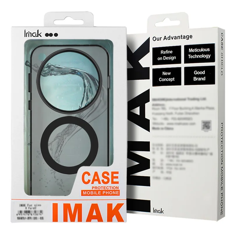 IMAK For iPhone 14 Pro Max Case Compatible with MagSafe Candy Color Anti Drop TPU + PET Back Cover - Orange