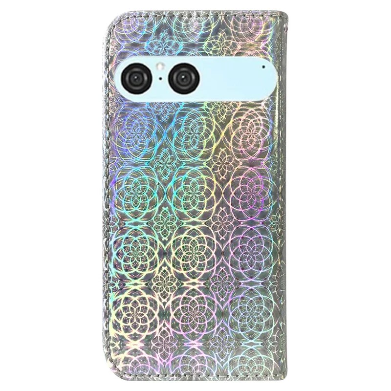 For Sony Xperia 10 VII Stand Case Dazzling Flower Leather Phone Cover with Wrist Strap - Grey