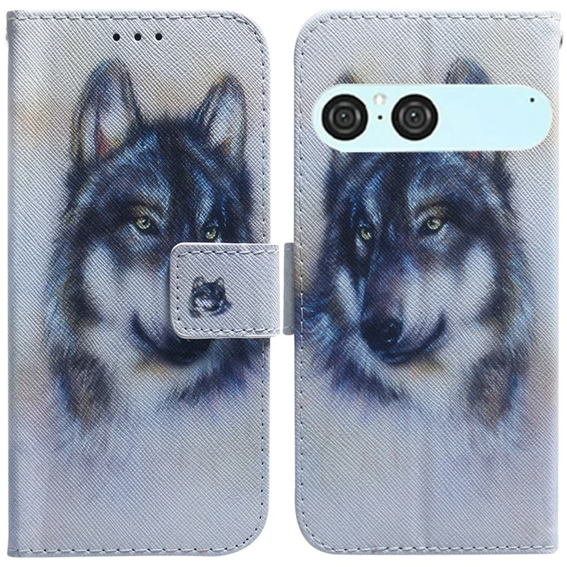 For Sony Xperia 10 VII Wallet Case Pattern Print Leather Phone Cover - Wolf