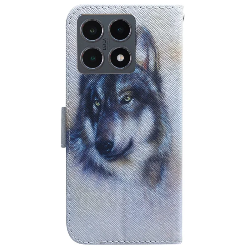 For Xiaomi 15T Wallet Case Pattern Print Leather Phone Cover - Wolf