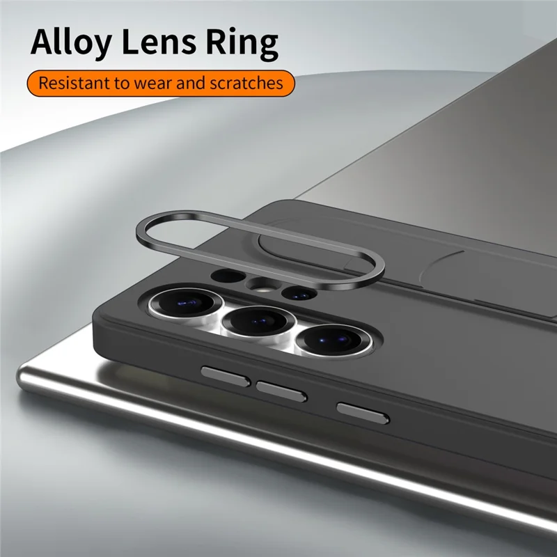 For Samsung Galaxy S25 Ultra Case Customizable Smart Key Control Wristband Kickstand PC + Silicone Phone Cover - Black