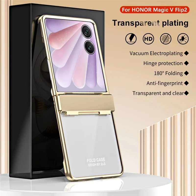 Capa de telefone dobrável com revestimento eletrolítico de PC - Ouro