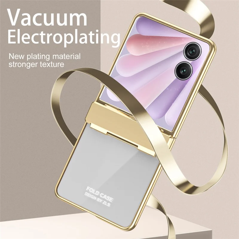 Capa de telefone dobrável com revestimento eletrolítico de PC - Ouro