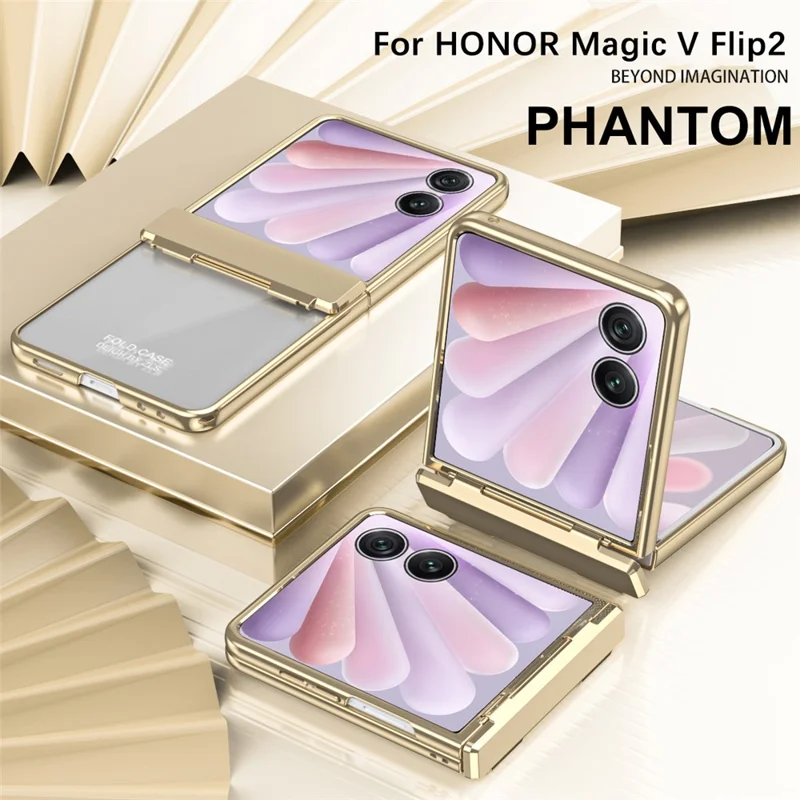 Til Honor Magic V Flip 2 Case Elektropladeret PC Folder Telefonbeskyttelse med Skærmværn - Lilla