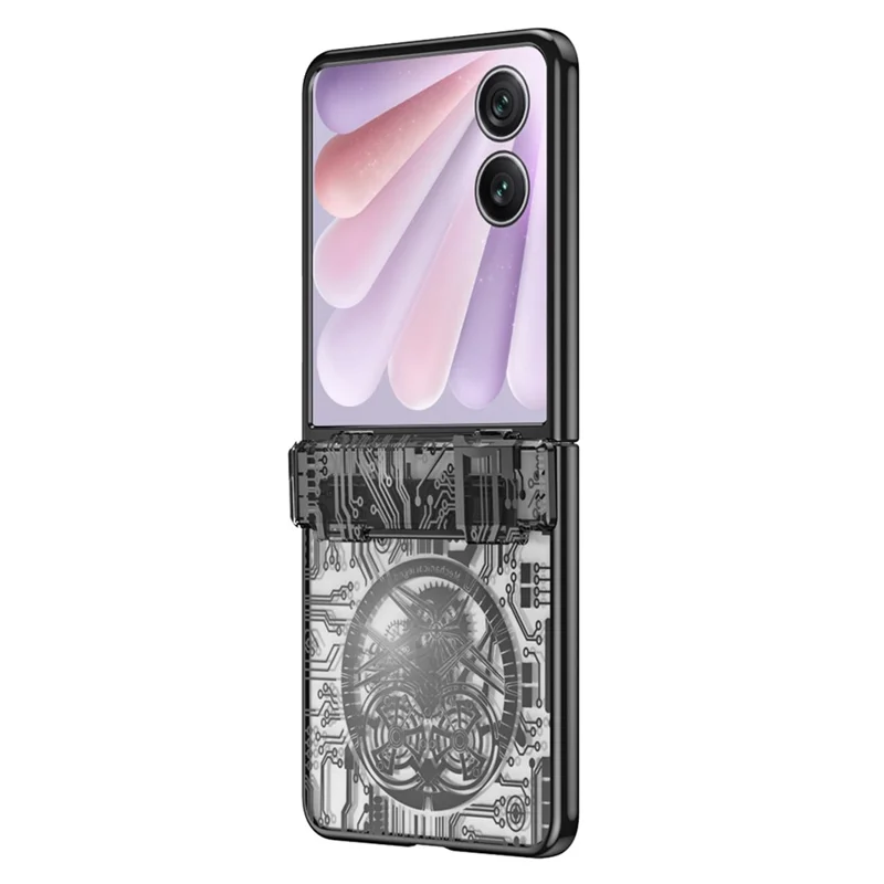 Til Honor Magic V Flip 2 Case Mechanical Legend Elektropladering PC Telefonbeskyttelse - Sort