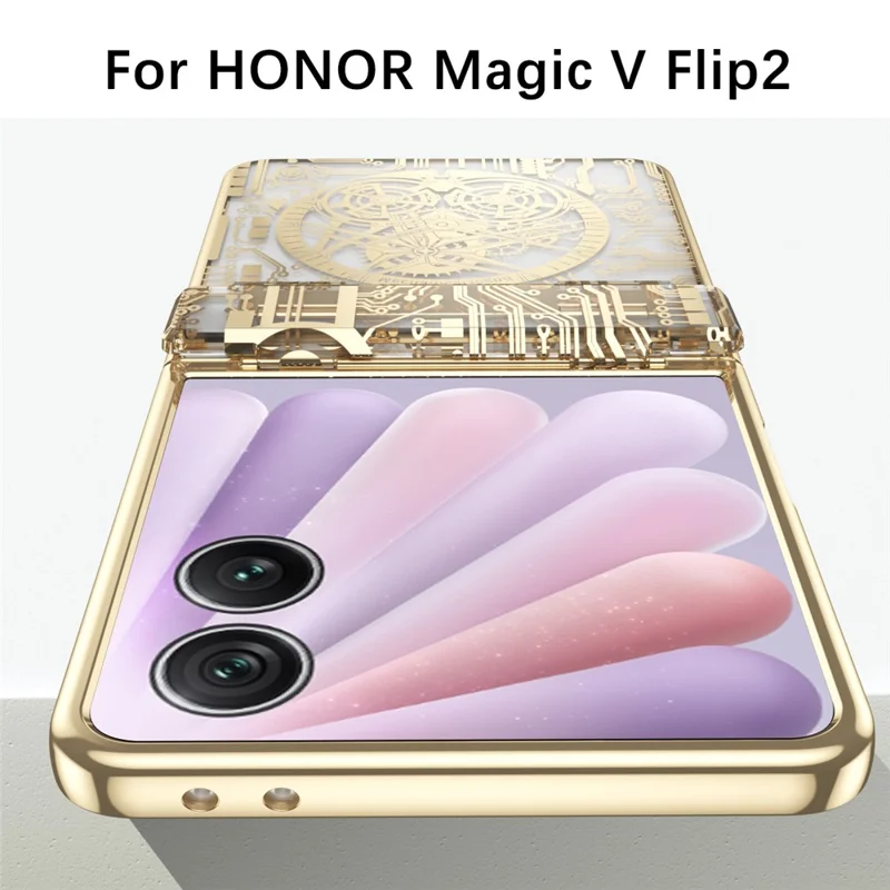 Til Honor Magic V Flip 2 Case Mechanical Legend Elektropladering PC Telefonbeskyttelse - Sort