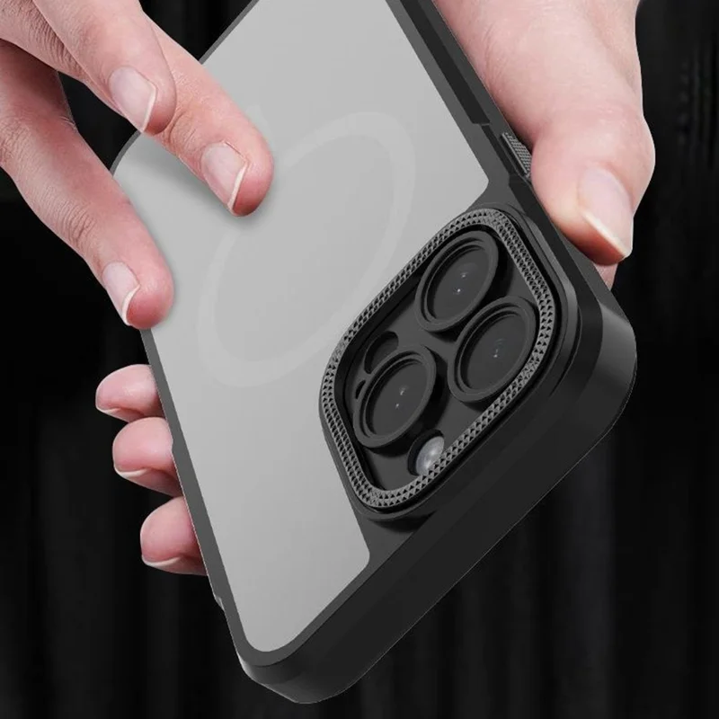 Acquisto all'ingrosso per iPhone 14 Pro Max Case PC + TPU Taglio preciso Custodia per telefono compatibile con MagSafe - Nero
