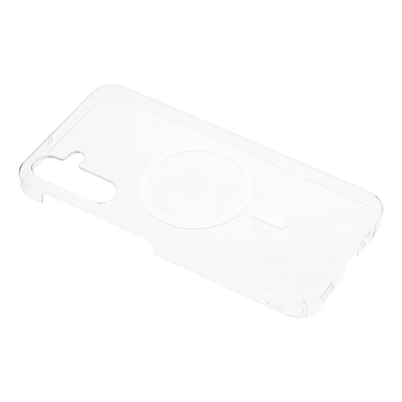 For Samsung Galaxy A24 5G Crystal Clear Magnetic Case Hard PC Phone Cover - Transparent White