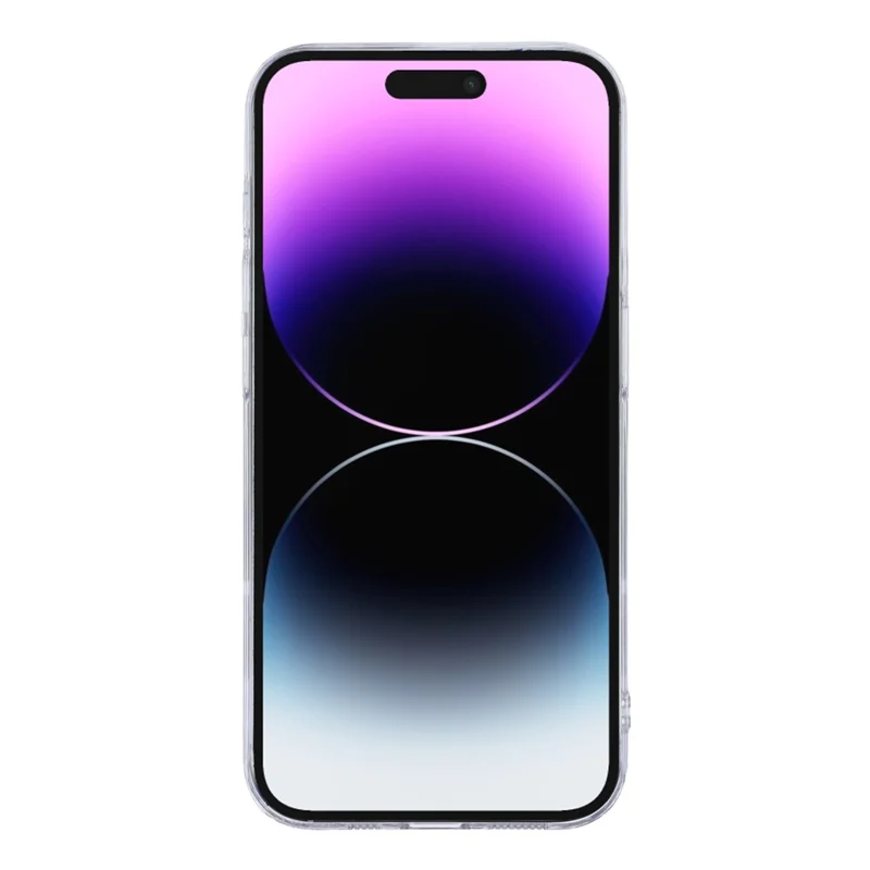 Capa Magnética para iPhone 14 Pro Max com Anel de Glitter 1,5 mm Capa de Telefone Rígida de PC Transparente - Preta