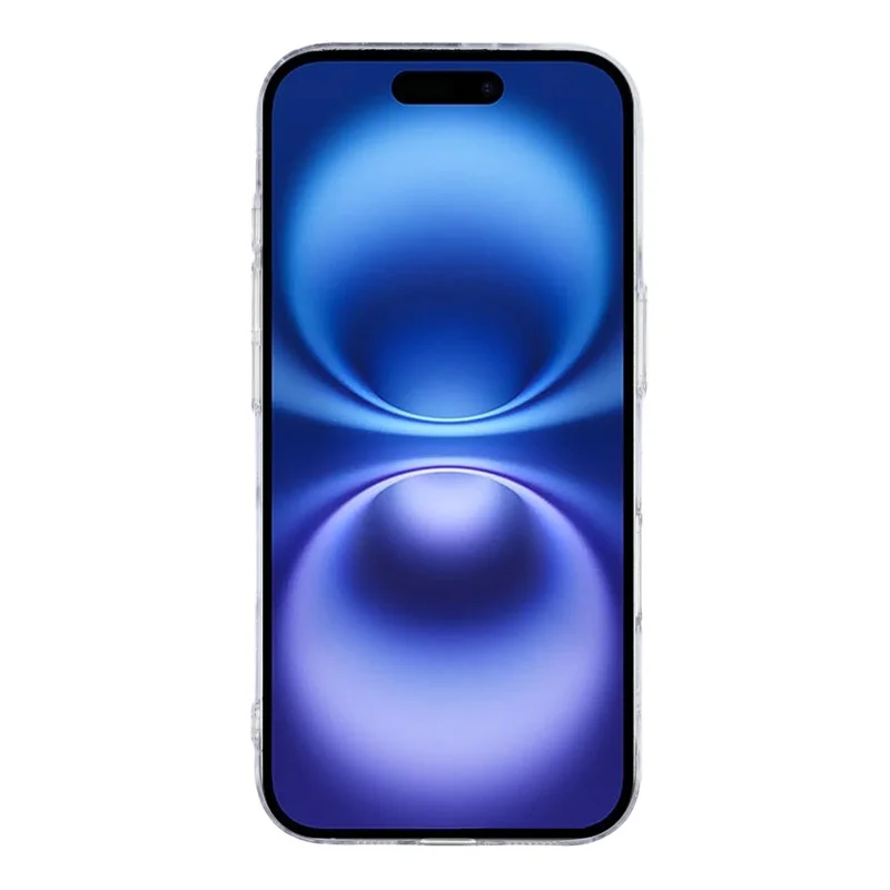 For iPhone 17 Case Glitter Transparent Hard PC Phone Cover