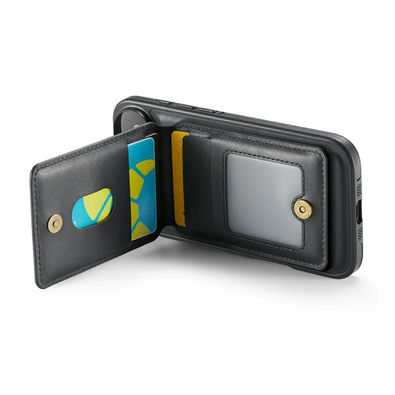 MAGKING K1 Series For iPhone Air Magnetic Case PC + TPU + PU Phone Cover with Card Holder - Black