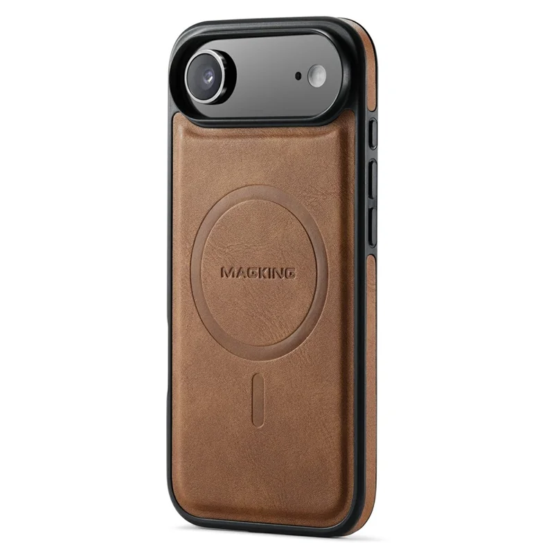 MAGKING K1 Series For iPhone Air Magnetic Case PC + TPU + PU Leather Phone Cover - Brown