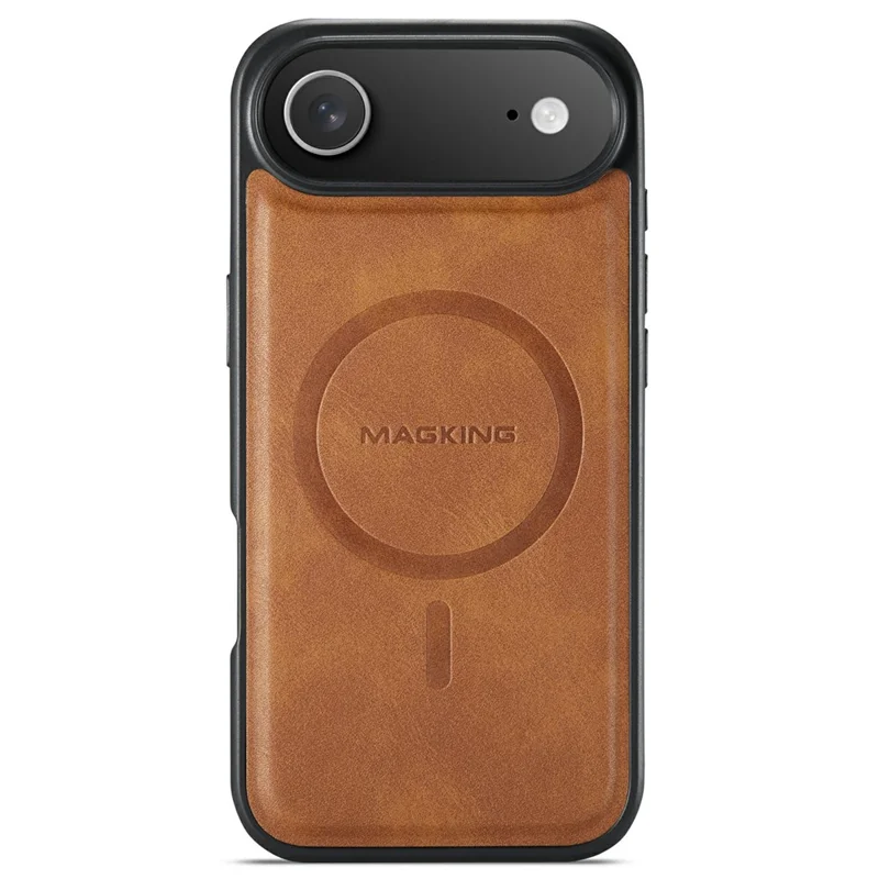 MAGKING K1 Series For iPhone Air Magnetic Case PC + TPU + PU Leather Phone Cover - Brown