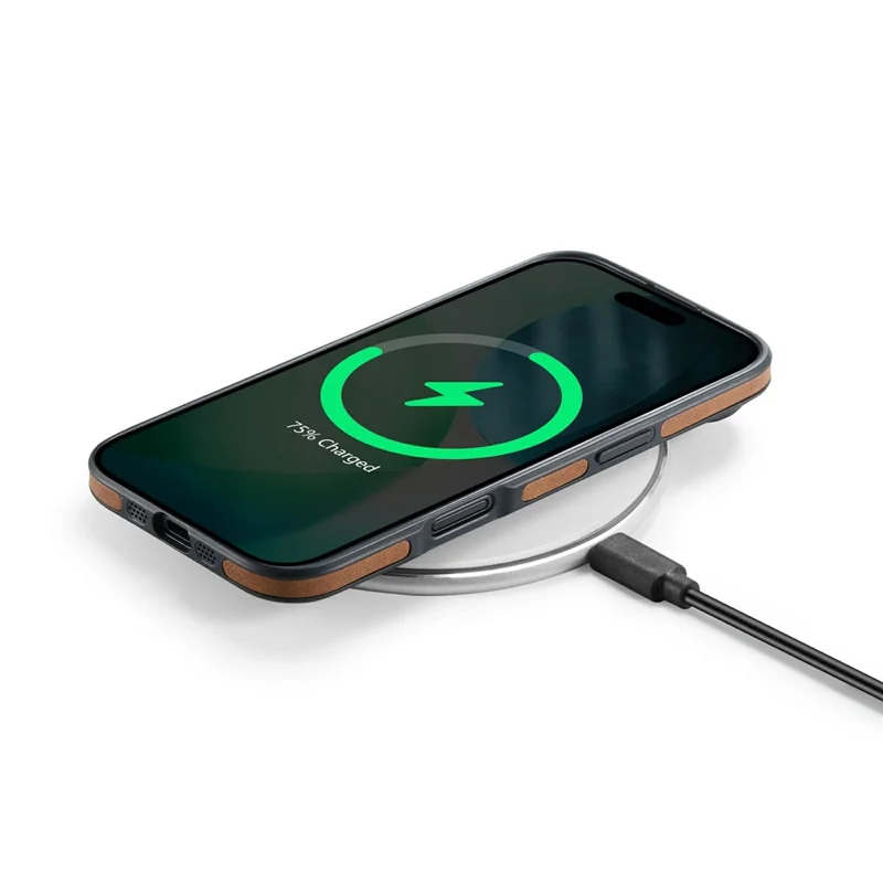 MAGKING K1 Series For iPhone Air Magnetic Case PC + TPU + PU Leather Phone Cover - Brown