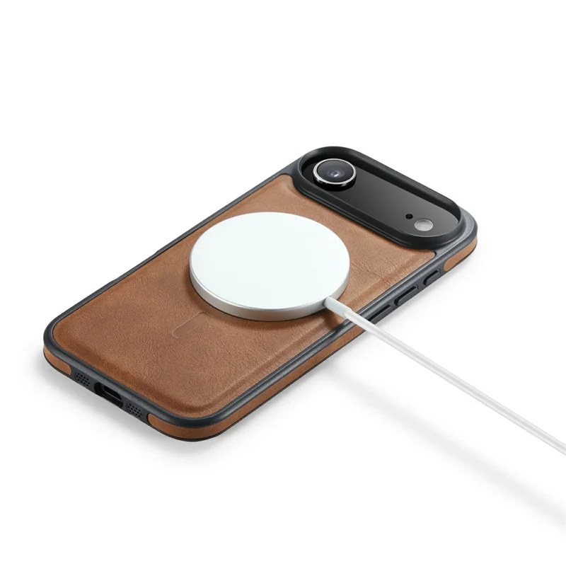 MAGKING K1 Series For iPhone Air Magnetic Case PC + TPU + PU Leather Phone Cover - Brown