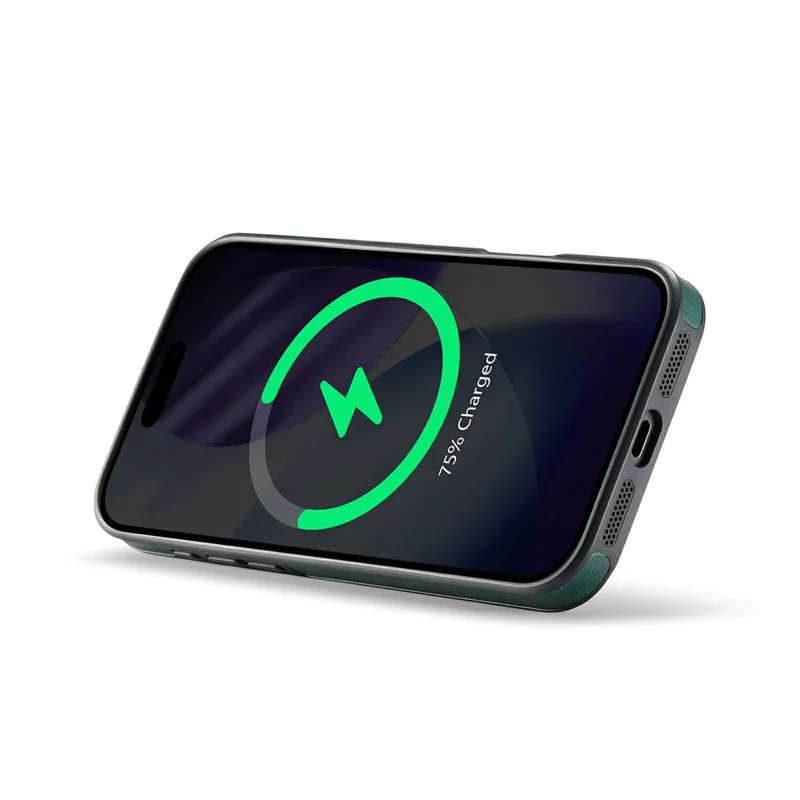 MAGKING K1-serie til iPhone 17 Pro Max magnetisk hylster PC + TPU + PU læder telefonbeskytning - Grøn