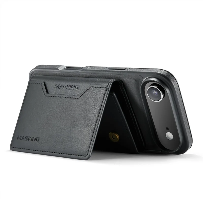 MAGKING K2 Series For iPhone Air Case Compatible with MagSafe PC + TPU + PU Phone Cover - Black