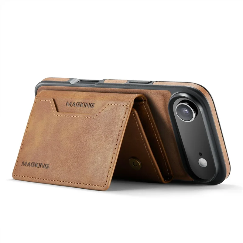 MAGKING K2 Series For iPhone Air Case Compatible with MagSafe PC + TPU + PU Phone Cover - Brown