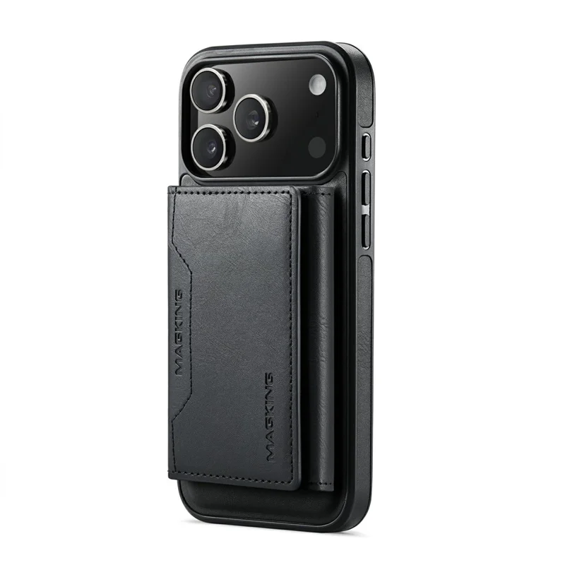 MAGKING K2 Series For iPhone 17 Pro Max Case Compatible with MagSafe PC + TPU + PU Phone Cover - Black