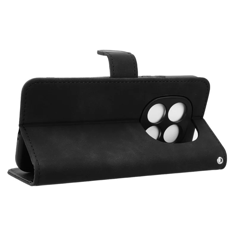 Custodia in pelle per Xiaomi Redmi Note 15 Pro 5G - Sensazione di pelle, anti-caduta, portafoglio, custodia a portafoglio per telefono - Nero