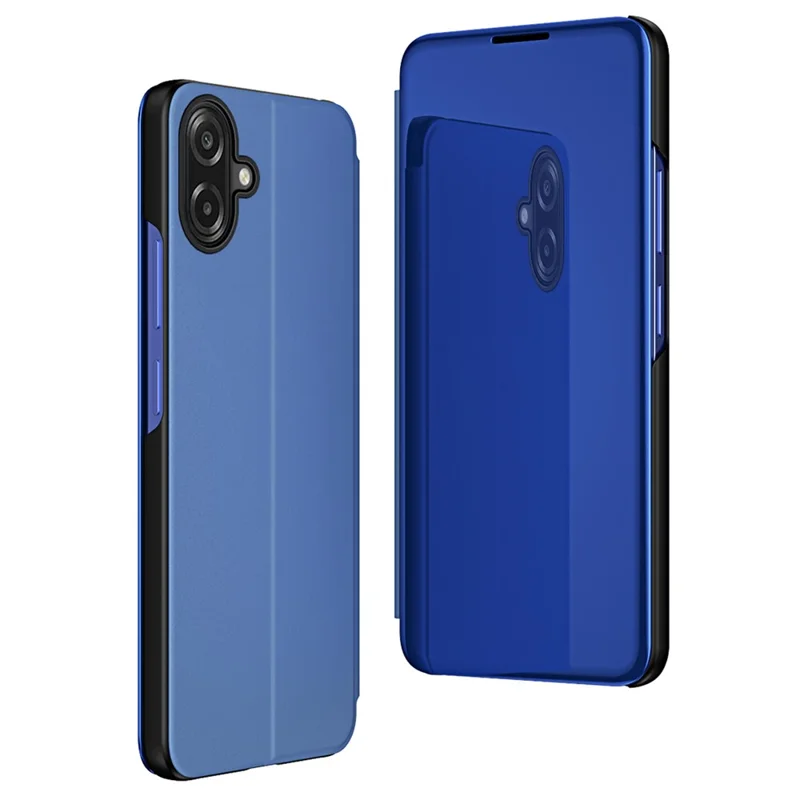 Capa Samsung Galaxy A07 4G Vista Janela Stand Couro Flip Phone - Azul