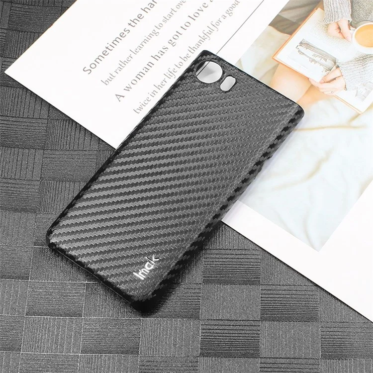 IMAK Ruiyi Series for BlackBerry Keyone / DTEK70 Carbon Fiber Texture PU Leather Coated PC Case Drop-proof Cell Phone Cover