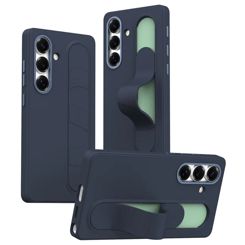 Custodia per Samsung Galaxy S25+ con Chiave Intelligente Cinturino Invisibile Supporto PC + Cover Telefonica in Silicone - Zaffiro