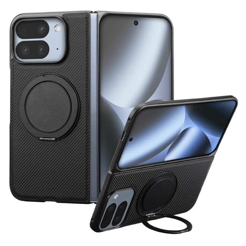 VILI TCY for Google Pixel 10 Pro Fold Magnetic Phone Case with Rotary Kickstand PC TPU Back Cover