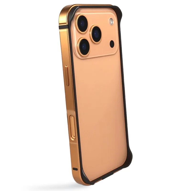 Funda Protectora Ultra Delgada de Metal TPU para iPhone 17 Pro Max - Naranja
