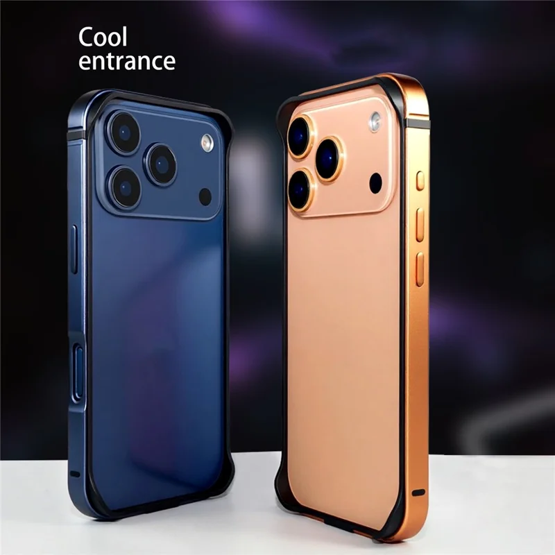 Funda Protectora Ultra Delgada de Metal TPU para iPhone 17 Pro Max - Naranja