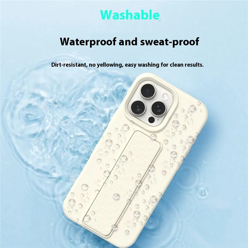 Bulk Purchasing For iPhone 14 Pro Max Case Drop Protection Liquid Silicone Phone Cover with Hidden Kickstand - Black