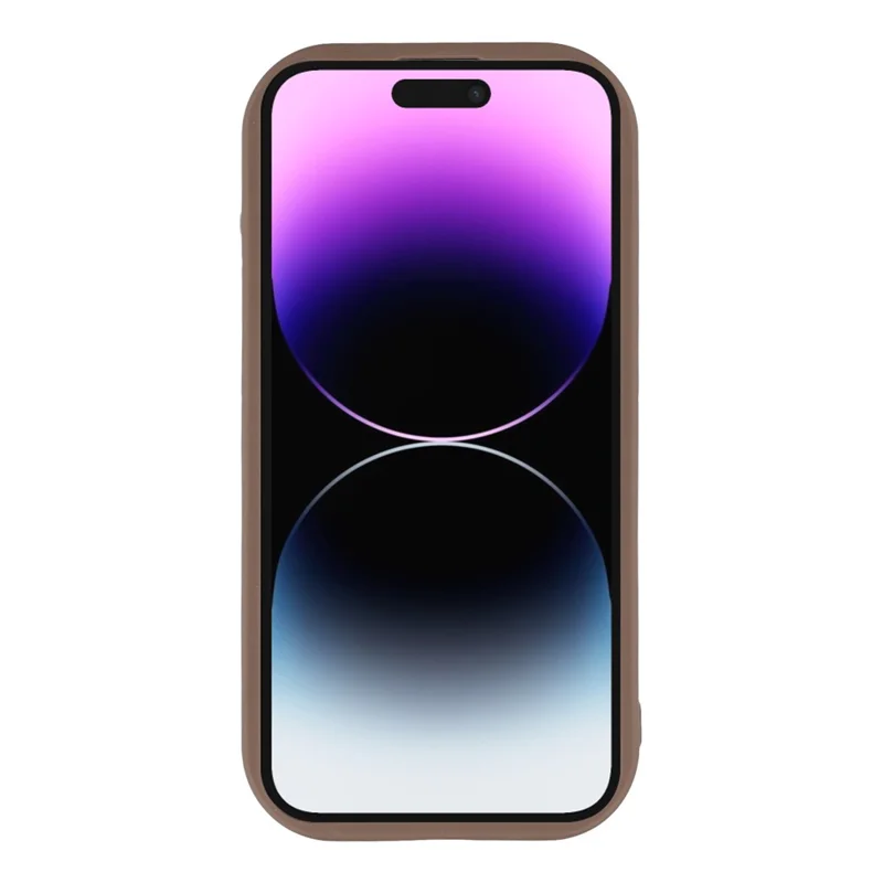 For iPhone 14 Pro Case Leopard Print TPU Shockproof Phone Cover - Coffee