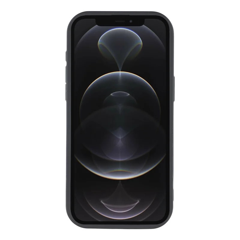 For iPhone 12 Pro Max Case Heart Pattern TPU Phone Cover with Stepped Edge - Black